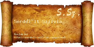 Serdült Szilvia névjegykártya