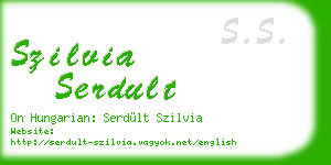 szilvia serdult business card