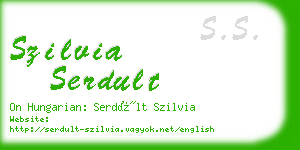 szilvia serdult business card
